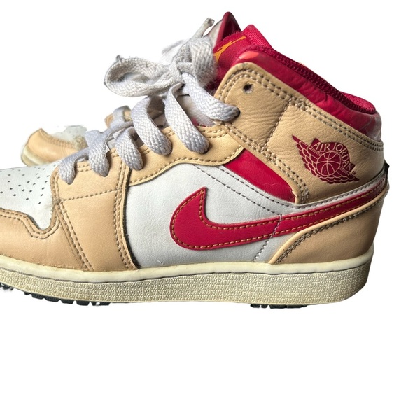 Nike high top Kids' Tan and Red Sneakers - Picture 7 of 9